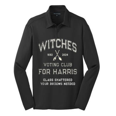 Local Union Witches For Kamala Harris 1692 2024 Glass Silk Touch Performance Long Sleeve Polo