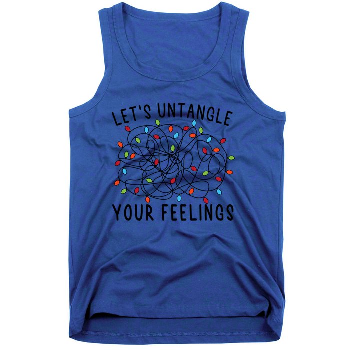 LetS Untangle Your Feelings Christmas Lights Tal Health Gift Tank Top