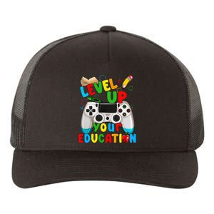 Level Up Your Education Gaming Inspired Teacher Gamers Gift Yupoong Adult 5-Panel Trucker Hat