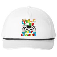 Level Up Your Education Gaming Inspired Teacher Gamers Gift Snapback Five-Panel Rope Hat