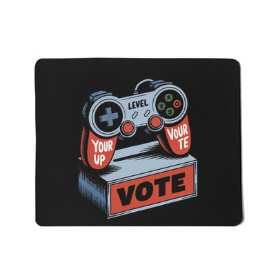 Level Up Your Vote Funny Console Election Style Mousepad