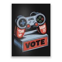 Level Up Your Vote Funny Console Election Style Poster