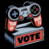Level Up Your Vote Funny Console Election Style Poster