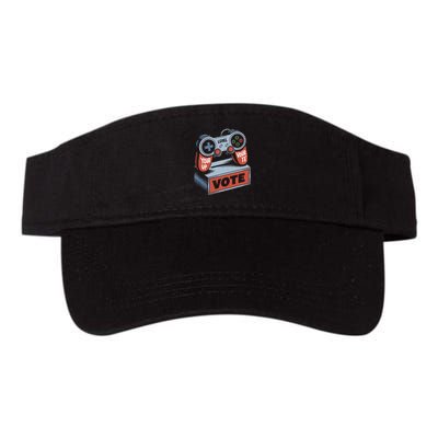 Level Up Your Vote Funny Console Election Style Valucap Bio-Washed Visor