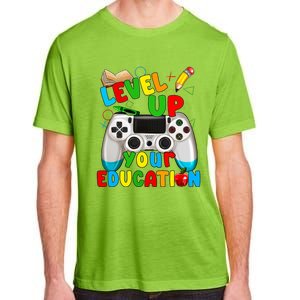 Level Up Your Education Gaming Inspired Teacher Gamers Adult ChromaSoft Performance T-Shirt