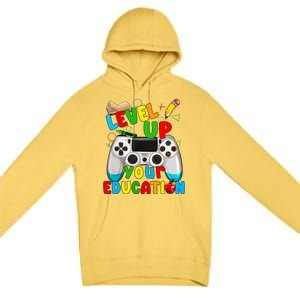 Level Up Your Education Gaming Inspired Teacher Gamers Premium Pullover Hoodie