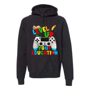 Level Up Your Education Gaming Inspired Teacher Gamers Premium Hoodie