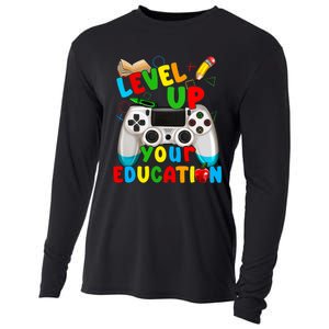 Level Up Your Education Gaming Inspired Teacher Gamers Cooling Performance Long Sleeve Crew