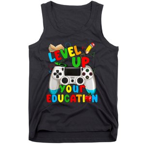 Level Up Your Education Gaming Inspired Teacher Gamers Tank Top