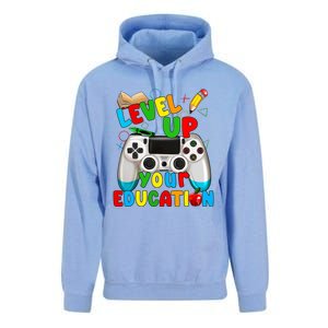 Level Up Your Education Gaming Inspired Teacher Gamers Unisex Surf Hoodie