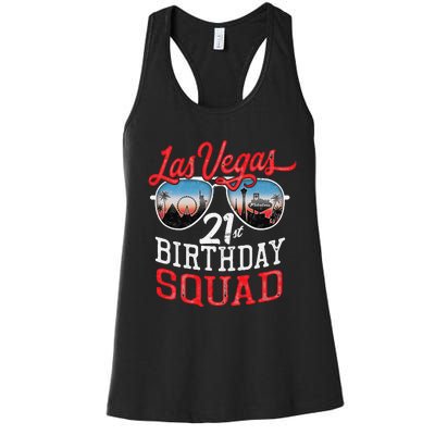 Las Vegas 21st Birthday Squad Women's Racerback Tank