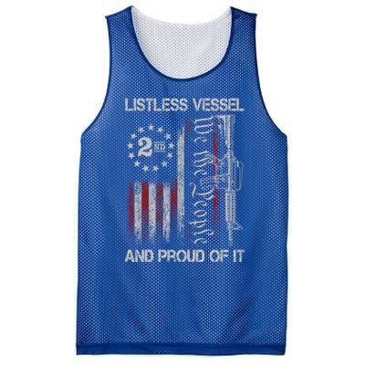 Listless Vessel And Proud Of It 2024 Usa Flag Pro Trump Gift Mesh Reversible Basketball Jersey Tank