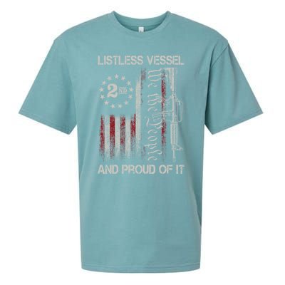 Listless Vessel And Proud Of It 2024 Usa Flag Pro Trump Gift Sueded Cloud Jersey T-Shirt