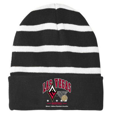 Las Vegas Aces City Side Striped Beanie with Solid Band