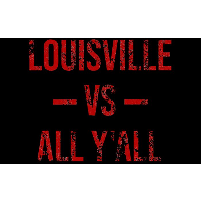 Louisville Vs All YAll Vintage Weathered Southerner Bumper Sticker