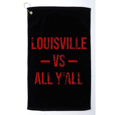 Louisville Vs All YAll Vintage Weathered Southerner Golf Towel