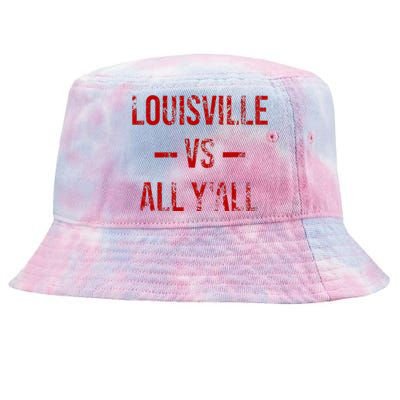 Louisville Vs All YAll Vintage Weathered Southerner Tie-Dyed Bucket Hat