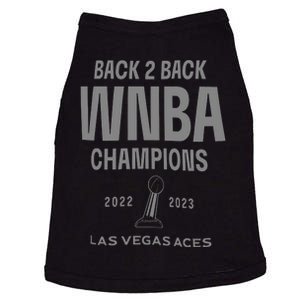 Las Vegas Aces Backtoback Champions Banner Celebration Doggie Tank