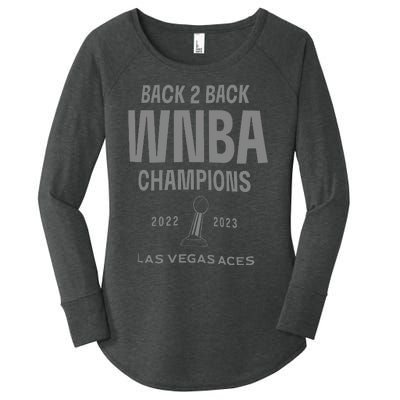 Las Vegas Aces Backtoback Champions Banner Celebration Women's Perfect Tri Tunic Long Sleeve Shirt