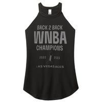 Las Vegas Aces Backtoback Champions Banner Celebration Women's Perfect Tri Rocker Tank