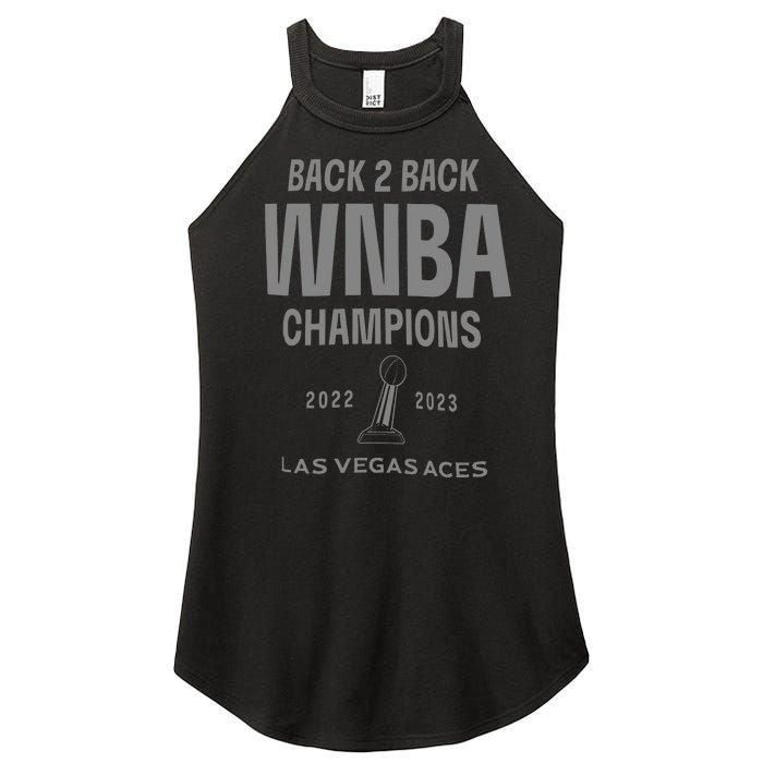 Las Vegas Aces Backtoback Champions Banner Celebration Women's Perfect Tri Rocker Tank