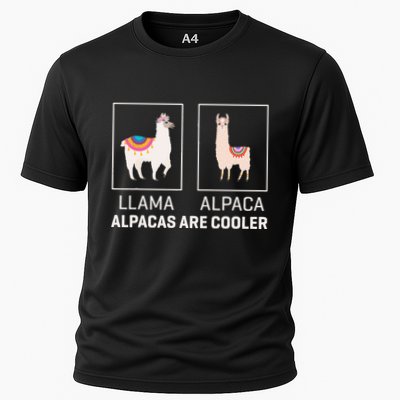 Llama Vs Alpaca Alpacas Are Cooler Funny Alpaca Lover Performance Shirt