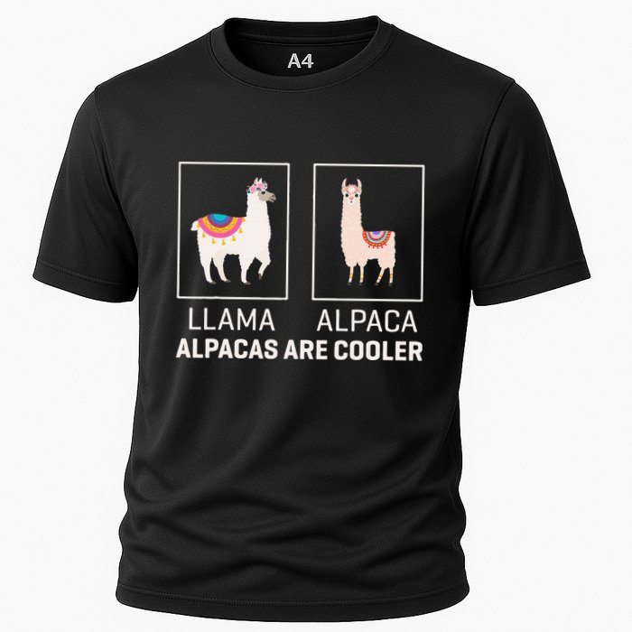 Llama Vs Alpaca Alpacas Are Cooler Funny Alpaca Lover Performance Shirt