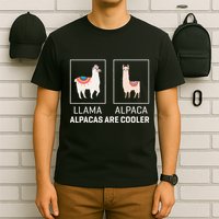 Llama Vs Alpaca Alpacas Are Cooler Funny Alpaca Lover T-Shirt