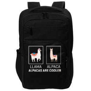 Llama Vs Alpaca Alpacas Are Cooler Funny Alpaca Lover Impact Tech Backpack