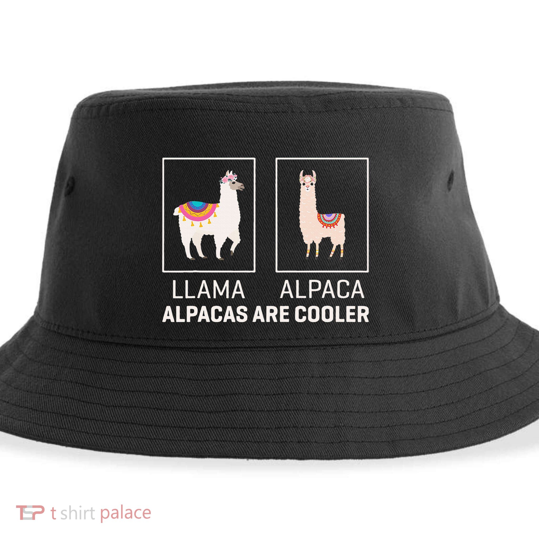 Llama Vs Alpaca Alpacas Are Cooler Funny Alpaca Lover Sustainable Bucket Hat