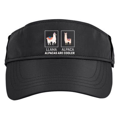 Llama Vs Alpaca Alpacas Are Cooler Funny Alpaca Lover Adult Drive Performance Visor