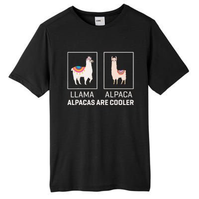 Llama Vs Alpaca Alpacas Are Cooler Funny Alpaca Lover Tall Fusion ChromaSoft Performance T-Shirt