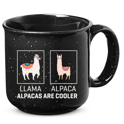 Llama Vs Alpaca Alpacas Are Cooler Funny Alpaca Lover 15oz Campfire Ceramic Mug