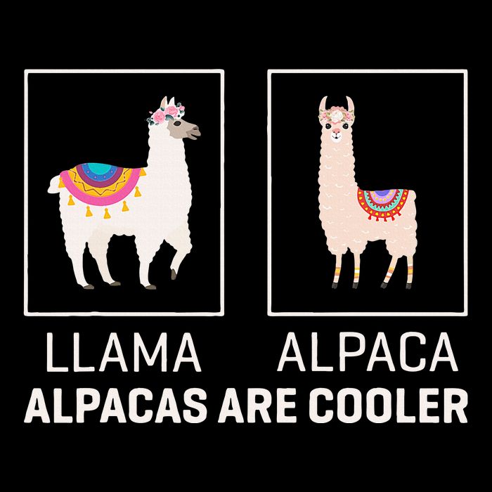 Llama Vs Alpaca Alpacas Are Cooler Funny Alpaca Lover Drawstring Bag