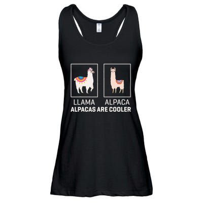 Llama Vs Alpaca Alpacas Are Cooler Funny Alpaca Lover Ladies Essential Flowy Tank