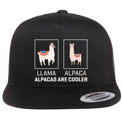 Llama Vs Alpaca Alpacas Are Cooler Funny Alpaca Lover Flatbill Hat