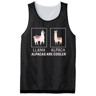 Llama Vs Alpaca Alpacas Are Cooler Funny Alpaca Lover Mesh Reversible Basketball Jersey Tank