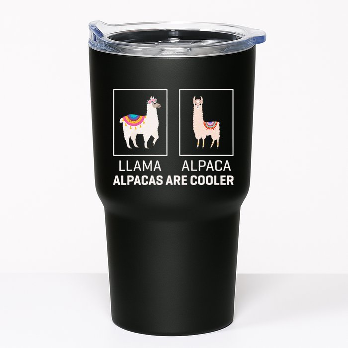 Llama Vs Alpaca Alpacas Are Cooler Funny Alpaca Lover Tumbler