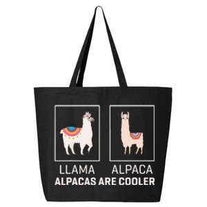 Llama Vs Alpaca Alpacas Are Cooler Funny Alpaca Lover 25L Jumbo Tote