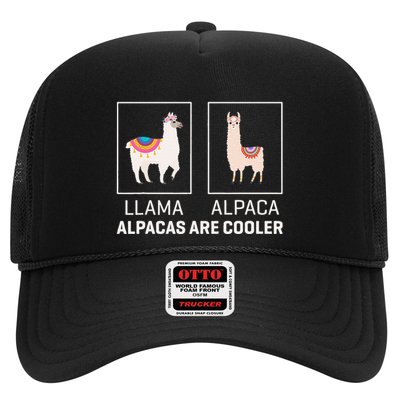 Llama Vs Alpaca Alpacas Are Cooler Funny Alpaca Lover Trucker Hat
