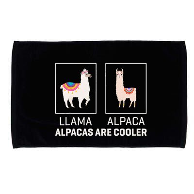 Llama Vs Alpaca Alpacas Are Cooler Funny Alpaca Lover Microfiber Hand Towel