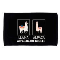 Llama Vs Alpaca Alpacas Are Cooler Funny Alpaca Lover Microfiber Hand Towel