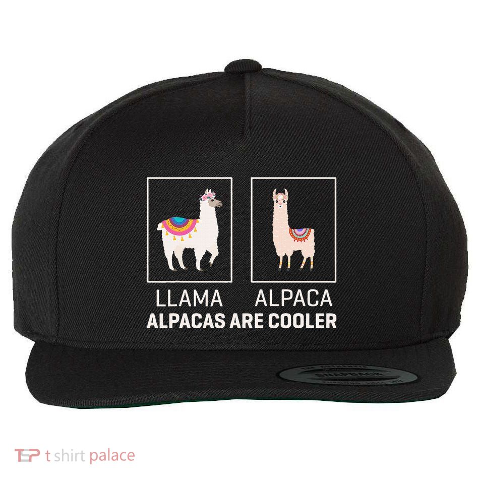 Llama Vs Alpaca Alpacas Are Cooler Funny Alpaca Lover Wool Snapback Cap