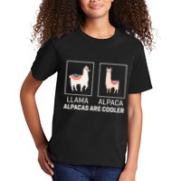 Llama Vs Alpaca Alpacas Are Cooler Funny Alpaca Lover Kids T-Shirt