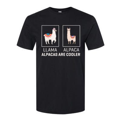 Llama Vs Alpaca Alpacas Are Cooler Funny Alpaca Lover Softstyle CVC T-Shirt