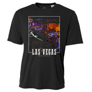 Las Vegas At Night Nevada Skyline Souvenir Las Vegas Cooling Performance Crew T-Shirt