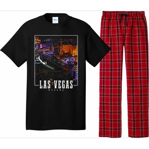 Las Vegas At Night Nevada Skyline Souvenir Las Vegas Pajama Set