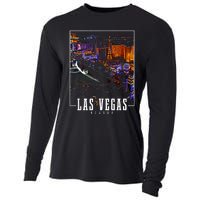 Las Vegas At Night Nevada Skyline Souvenir Las Vegas Cooling Performance Long Sleeve Crew