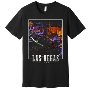 Las Vegas At Night Nevada Skyline Souvenir Las Vegas Premium T-Shirt