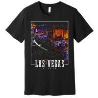 Las Vegas At Night Nevada Skyline Souvenir Las Vegas Premium T-Shirt